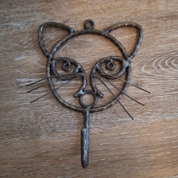 6" x 8" Kitty Cat Face Metal Wall Hook Coat/Throw Blanket Hanger Art Decoration - Picture 8 of 10